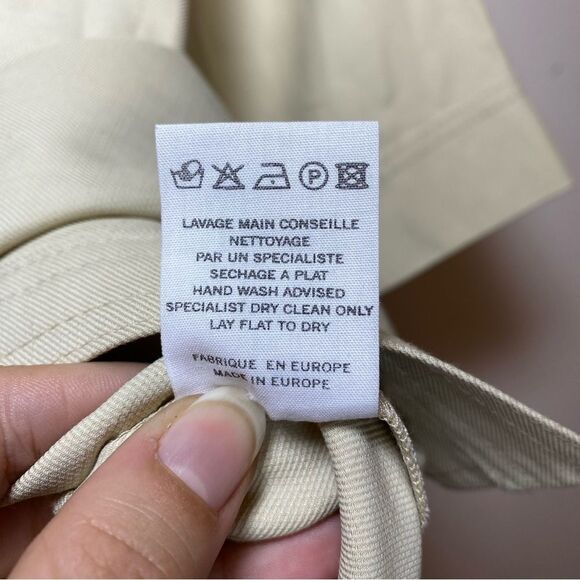 LouLou Studio NEW Moheli Viscose/Linen Short Sleeve Button Down Shirt Tan Sz XS - Picture 14 of 14